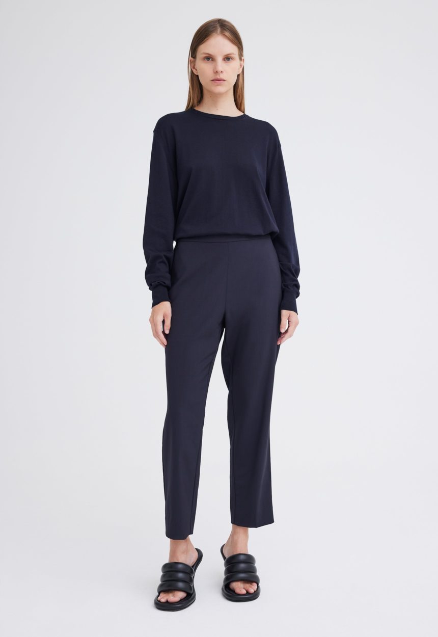 Jac + Jack Gio Merino Wool Pant - Darkest Navy